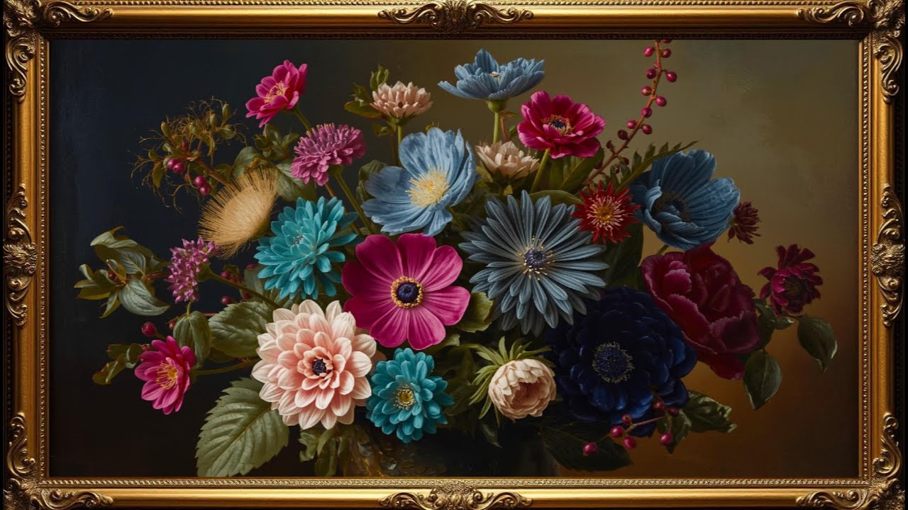 Vintage Mindful Mood Wallpaper Background | Ultra HD 4K | Framed Original Digital Art