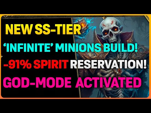 New Ultimate Endgame: -90% Spirit Cost Reduction Minions Build! | Huge Dps Boost!