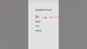 Divisibility rule for 3 | Divisibility rule