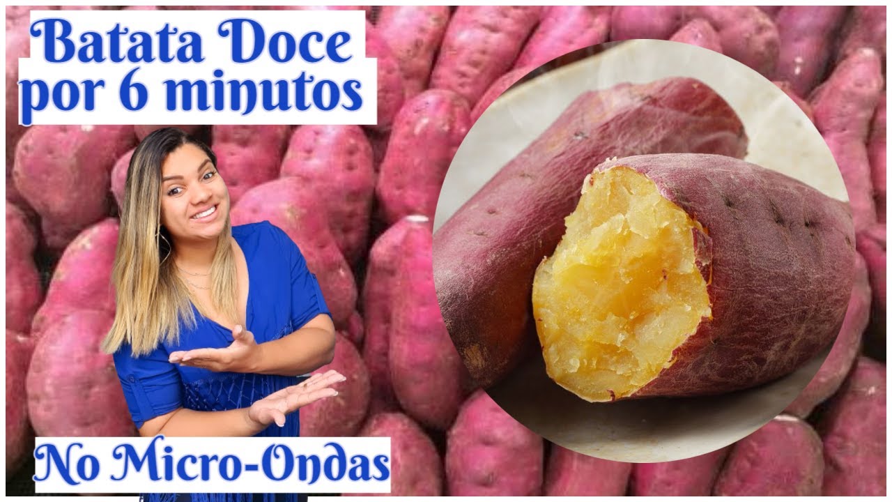 BATATA DOCE NO MICRO-ONDAS POR 6 MINUTOS I RECEITA SEM GÁS RÁPIDO E PRÁTICO