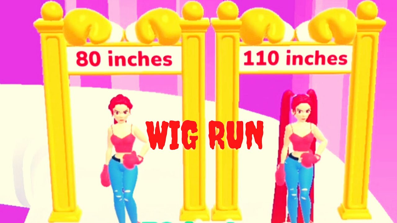 Wig run gameplay ❤ Awesome wig run 