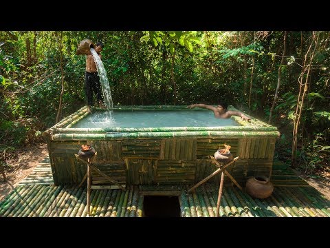 Jungle Survival - Build Above Ground Pool on top the most Secret Underground House