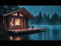 🔴 Rainy Night in a Cozy Cabin 🌧️ Study & Focus • Deep Sleep Thunder Rain Sounds And Piano #49