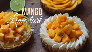 Mango Lime Tart | Buttery Coconut Crust