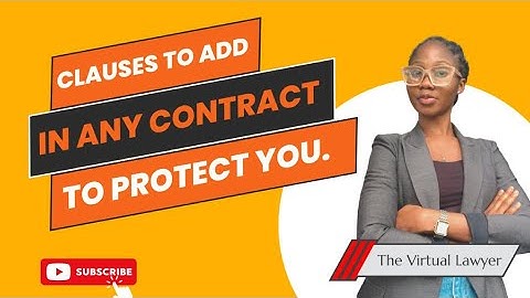 Clauses in a contract | what you must watch out for in an agreement| important clauses in a contract