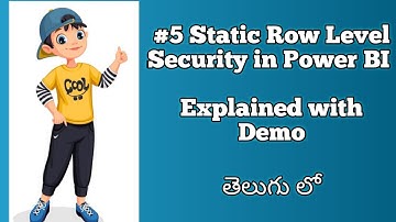 5) Static Row Level Security in Power BI  Telugu|  Row Level Security in Telugu