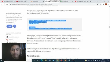 Tutorial Install Pyhton . Library NLTK  Sastrawi dengan mencoba Stemming dan Tokenize