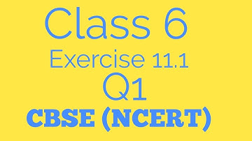 Class 6 Exercise 11.1 Q1 Maths NCERT