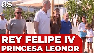 King Philip VI and Princess Leonor visit the participants of the King's Cup sailing competition