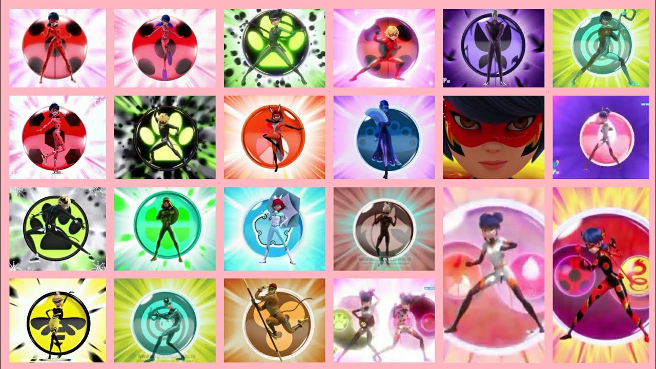 Miraculous} All transformations, combinations & powers so far! [HD] 