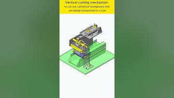 Vertical Cutting Mechanism   #engineering #cad #mechanical #3dprinting #mechanism #manufacturing