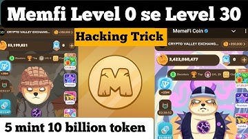 Memfi Hack Trick | Level 0 Se Level 30 Or 10 Billion Token | Only 10 minutes