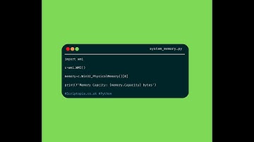 Python WMI - Get system memory information