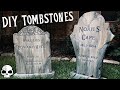 Realistic Graveyard Tombstones 💀 DIY Halloween Props