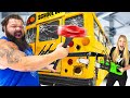 Worlds STRONGEST MAN vs GIANT School Bus!