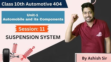 Unit 1: Automobile & Its Components | Session 11: SUSPENSION SYSTEM | Automotive 404 Class 10 CBSE