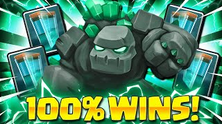 THIS IS LIKE CHEATING!! ZERO SKILL GOLEM DECK IN CLASH ROYALE!!