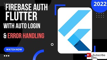 #flutter  #firebase  login, sign up,  Auto Login , and Error handling 2022