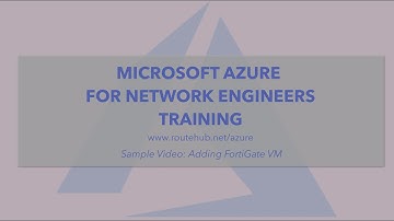 MICROSOFT AZURE FOR NETWORK ENGINEERS | SAMPLE VIDEO