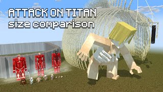 Attack On Titan size comparison 2022 (Final season) MINECRAFT 3D MODEL 1:1