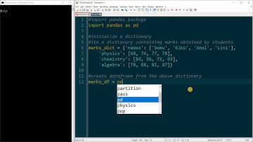 Python Pandas - Create DataFrame using Dictionary