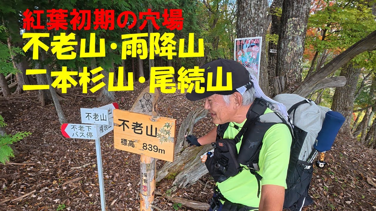 【ぴんきり低山巡り】 紅葉初期の穴場　上野原駅から不老山・雨降山　2025/11/2