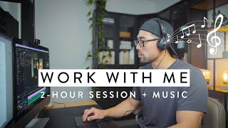 Productive Late Night Work With Me (2 Hours) with Music | Pomodoro 25/5 Timer