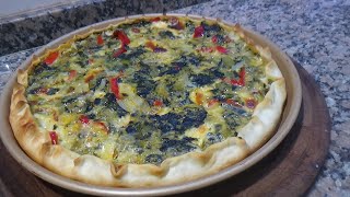 TARTAS DE ACELGA Y MUZARELLA (sin tapa) deliciosa receta Facil -Pascualina de Verduras