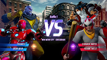 MARVEL VS. CAPCOM: INFINITE Thanos Alt.,Ironman Alt. Gameplay In Arcade Mode