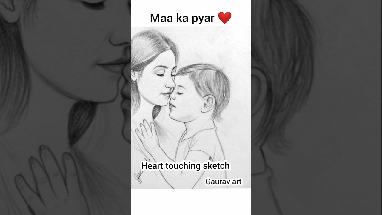 "Maa Aur Bachpan Ka Pyaar ✨❤️ | Emotional Pencil Sketch"#art #shorts #viral