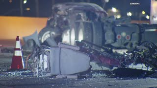 Big Rig Cab Slides off Chassis, Lands on 5 Freeway in Santa Clarita; 2 People Trapped