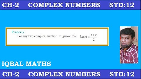 TN Class 12 Maths New Syllabus  Property  of Complex Conjugate -5 Chapter-2 Complex Numbers