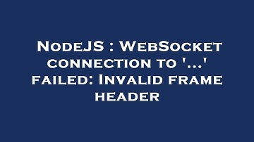 NodeJS : WebSocket connection to 