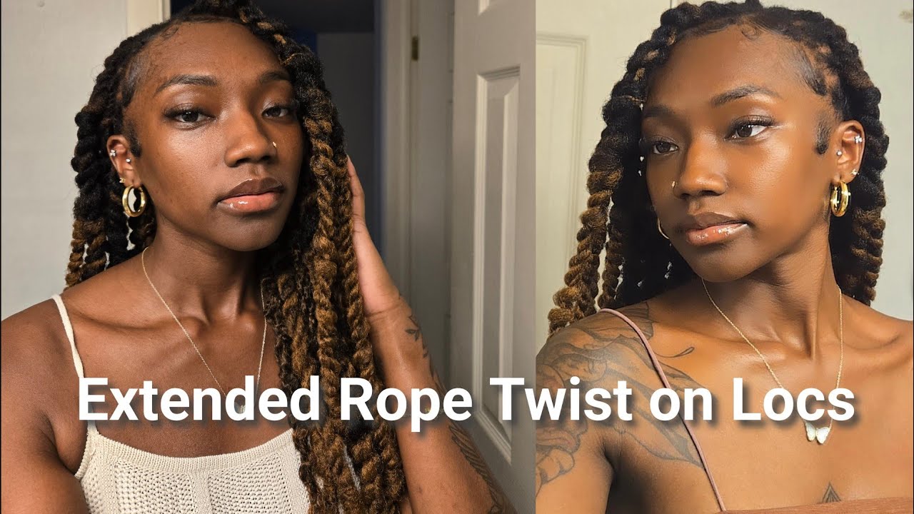 EXTENDED ROPE TWIST ON LOCS - YouTube