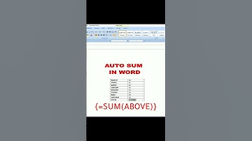Autosum in Microsoft word || how to do autosum in microsoft word #word #Microsoft #msword