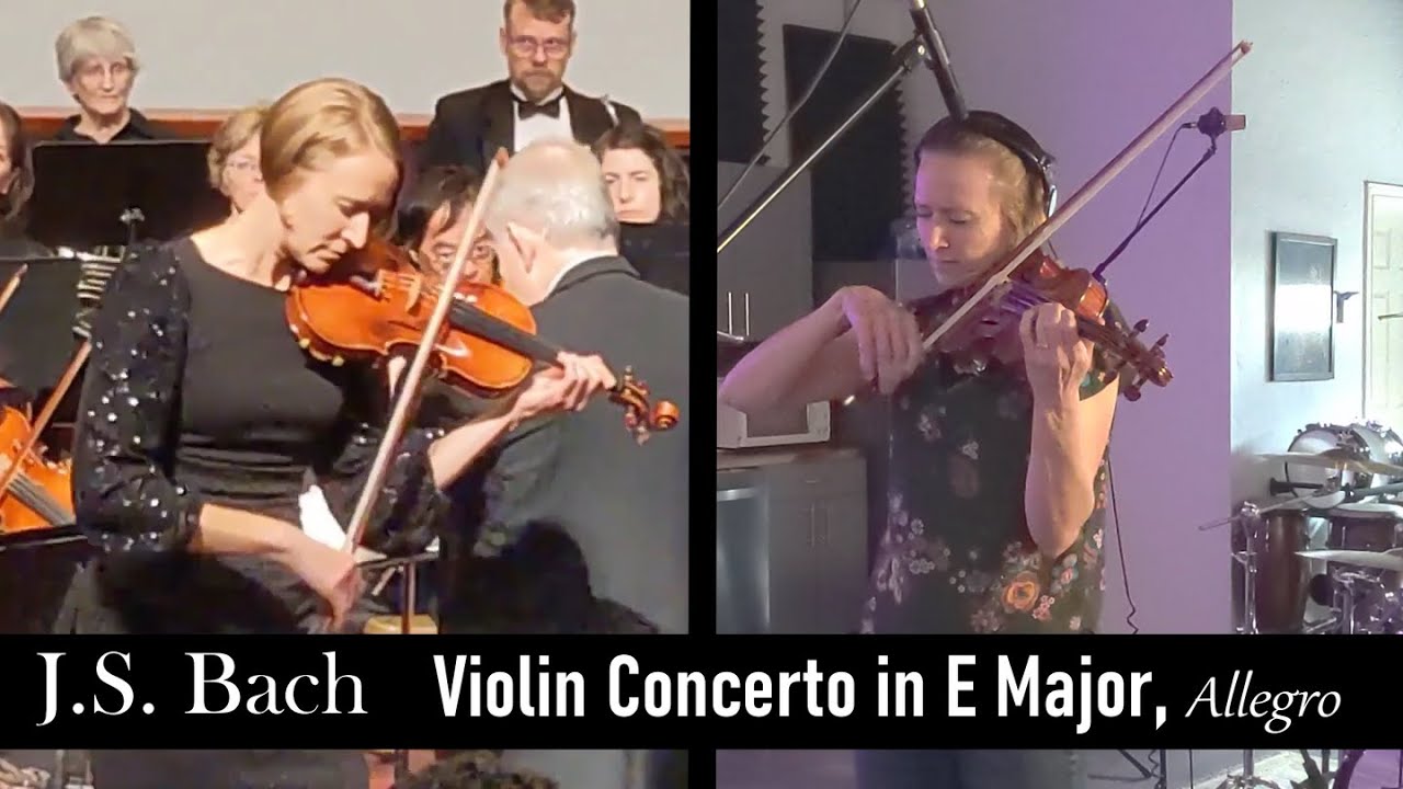 Bach Concerto in E Major OFFICIAL AUDIO Side by Side Studio Recording with Live Performance
