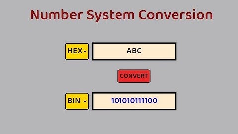 Number System Conversion Webpage