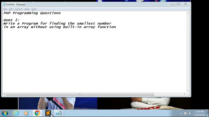 PHP Logical Programming Question 1: find the smallest value in an array in PHP?