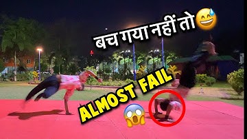 Almost fail  हो गया😱 crazy Backflip fail/ hyper Aashish