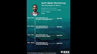 Soft Skills Workshop with Eng. Rayan W. Hanna Day 1: Project Management