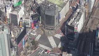空撮：日本列島の繁華街ガラーン　臨時休業の百貨店など拡大