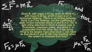 Physics Problem - Force and the Laws of Motion - Friction Forces- Solving Complex System Problems 11