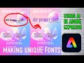 Creating UNIQUE Text Graphics Using Adobe Express
