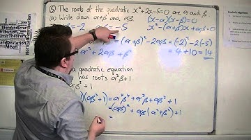 AQA Further Pure 1 (FP1) 2013 January Q5 Roots of Quadratics
