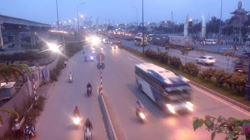 Hoàng hôn ở Cẩu vượt khu du lịch Suối Tiên