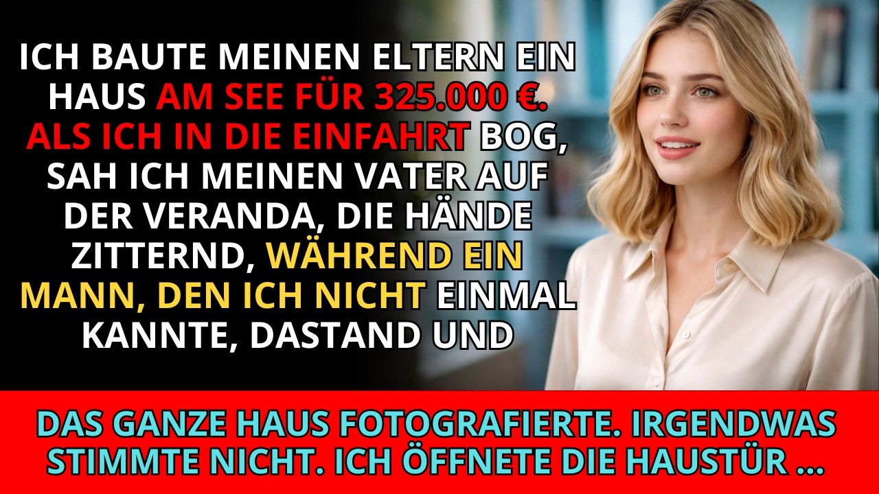 Ich baute meinen Eltern zum 40. Hochzeitstag ein Haus am See für 325.000 € — als ich ankam, war e...