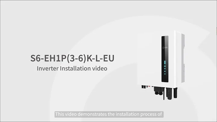 S6-EH1P(3-6)K-L #Solis Inverter Installation Video