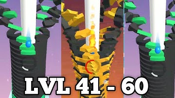 STACK BALL LVL 41-60 | GAMEPLAY