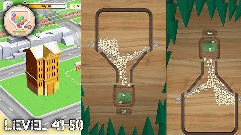 Pull The Pin ( Brain Games ) Level 41-50 | Pull The Pin Build House | Popcore Games By Rs Charan 888