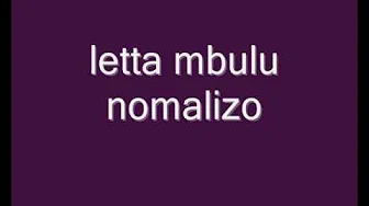 letta mbulu nomalizo letta mbulu nomalizo